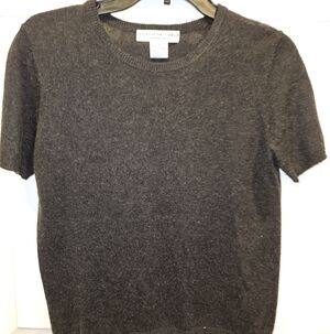 Josephine Chaus Size Small - short sleeve lightweight Silk and Cashmere sweater